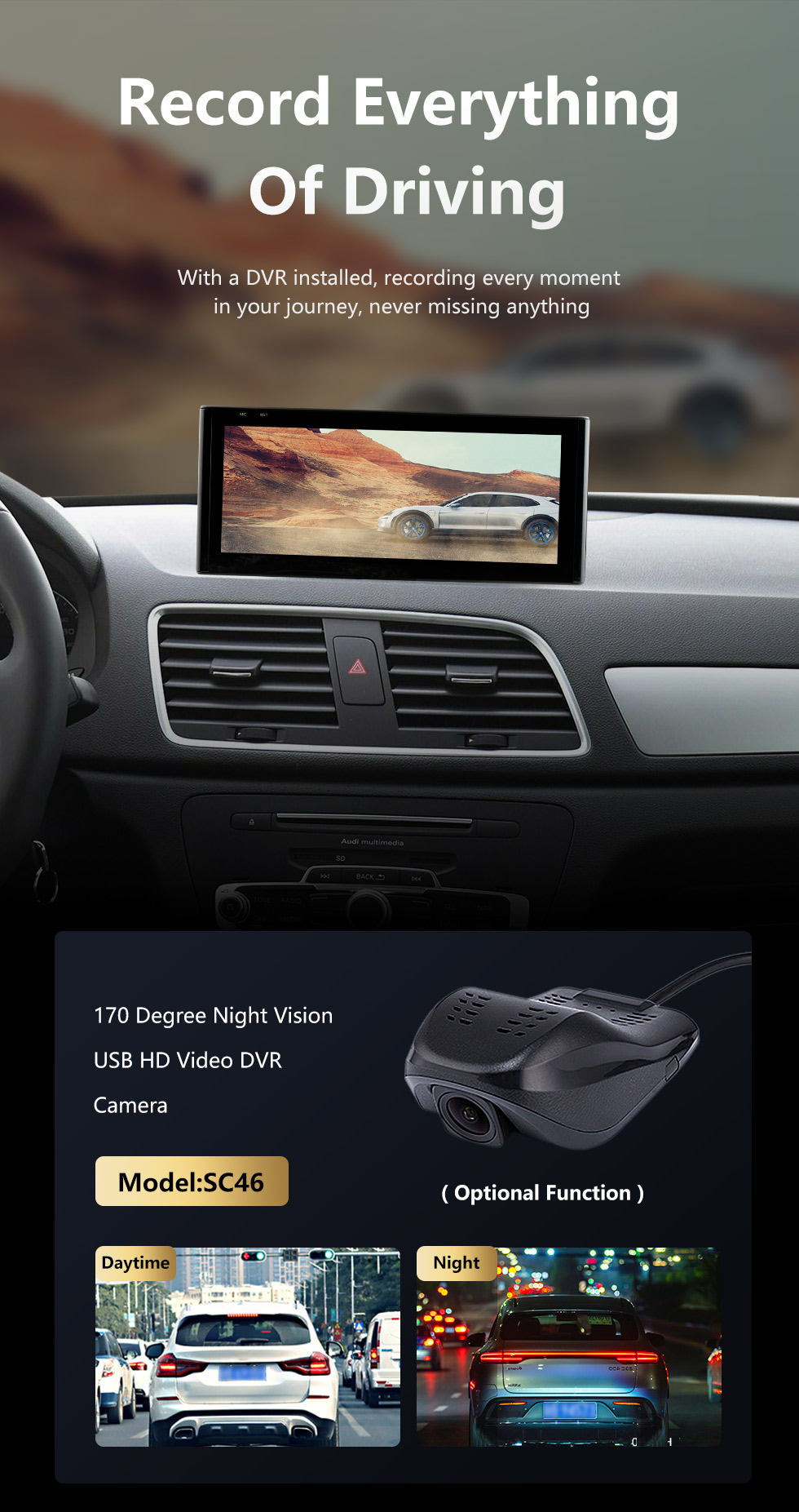 Seicane Сенсорный экран HD 12,3 дюйма Android 10.0 GPS-навигатор Радио для 2009-2016 AUDI A4 / A5 с поддержкой Bluetooth AUX DVR Carplay OBD Управление рулевым колесом Seicane Сенсорный экран HD 12,3 дюйма Android 10.0 GPS-навигатор Радио для 2009-2016 AUDI A4 / A5 с поддержкой Bluetooth AUX DVR Carplay OBD Управление рулевым колесом