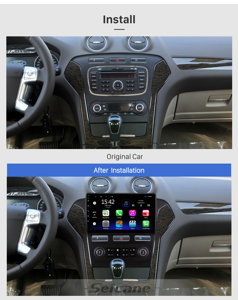 Seicane Pour 2004-2007 BUICK GL8 Radio 9 pouces Android 11.0 HD écran tactile Bluetooth avec système de navigation GPS prise en charge Carplay 1080P