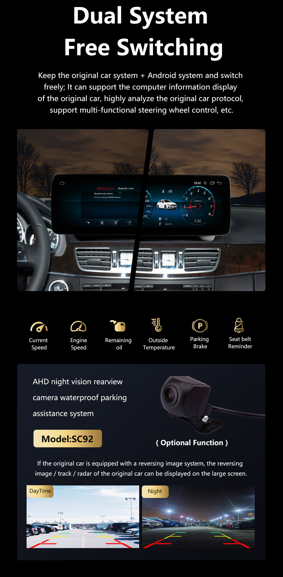 Seicane Carplay 12,3 Zoll Touchscreen für 2009-2014 2015 2016 Mercedes E-Klasse W212 E-Klasse Coupé W207 E63 E260 E200 E300 E400 E180 E320 E350 E400 E500 E550 E63AMG Radio Android Auto GPS Navigationssystem mit Bluetooth