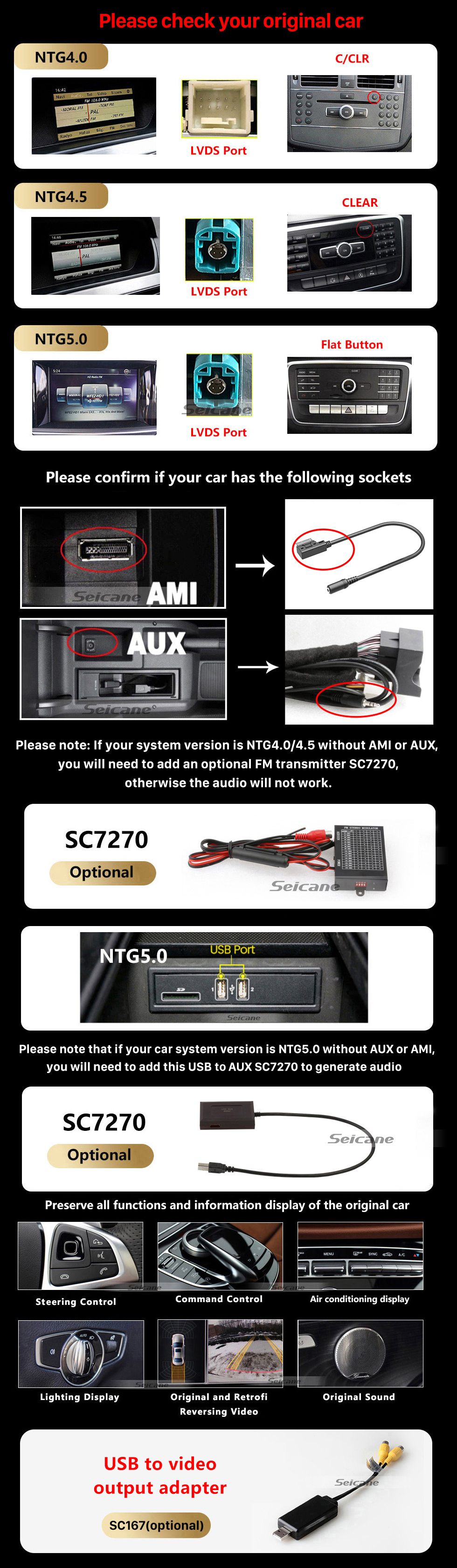 Seicane Carplay 12,3 Zoll Touchscreen für 2009-2014 2015 2016 Mercedes E-Klasse W212 E-Klasse Coupé W207 E63 E260 E200 E300 E400 E180 E320 E350 E400 E500 E550 E63AMG Radio Android Auto GPS Navigationssystem mit Bluetooth