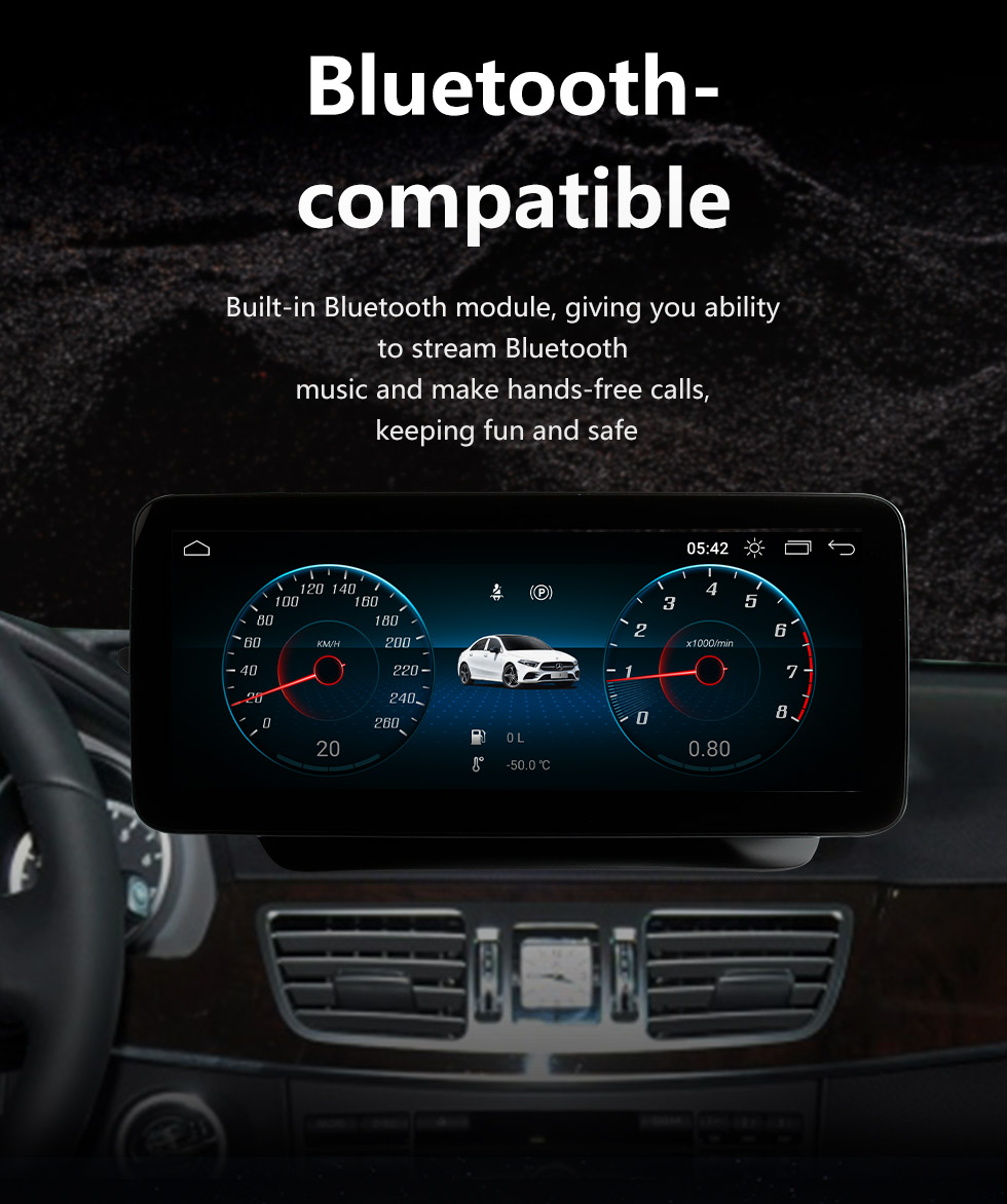 Seicane Carplay tela sensível ao toque de 12,3 polegadas para 2009-2014 2015 2016 Mercedes E Class W212 E Class Coupe W207 E63 E260 E200 E300 E400 E180 E320 E350 E400 E500 E550 E63AMG Rádio Android Auto Sistema de navegação GPS com Bluetooth