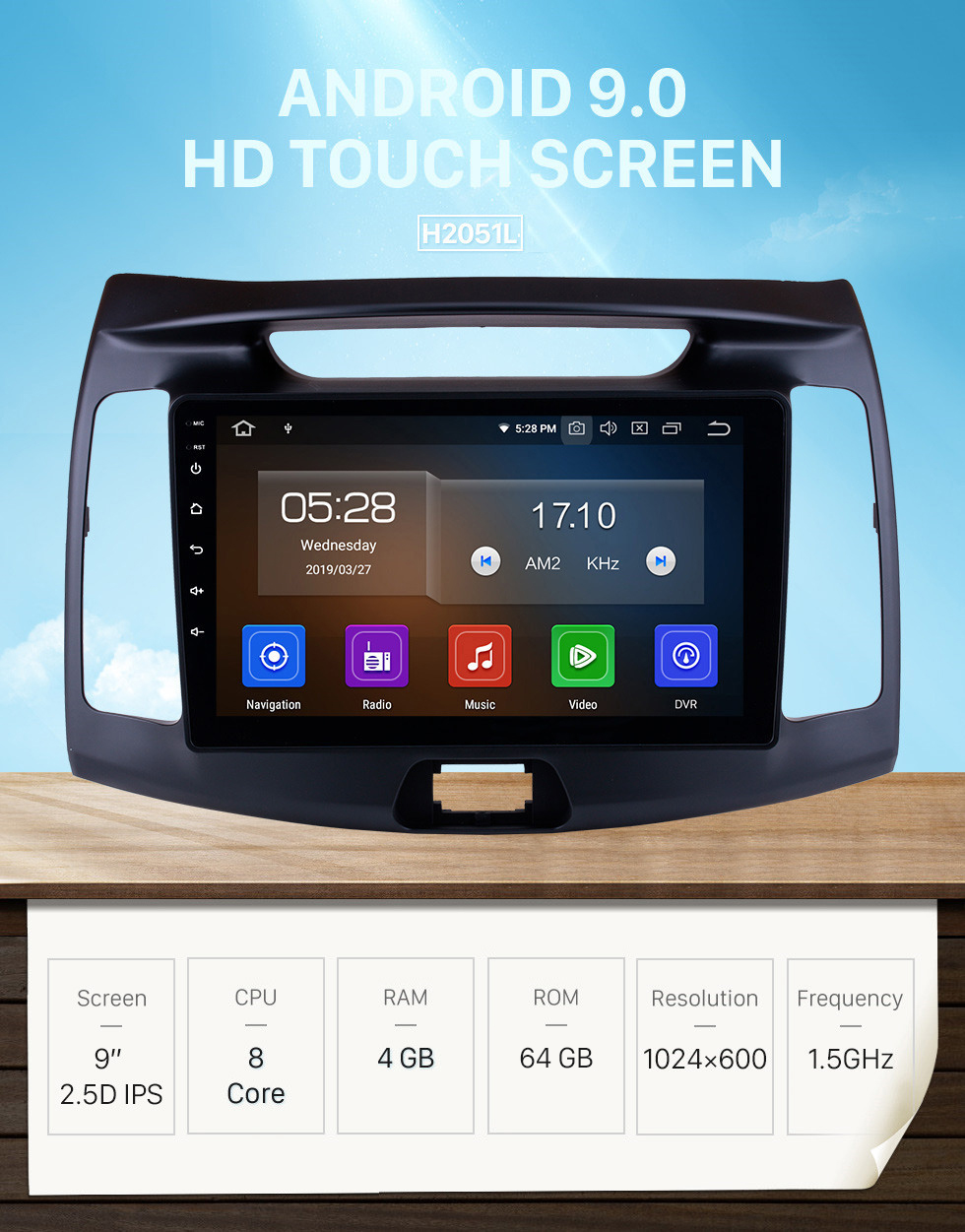 Seicane 9 pulgadas 2011-2016 Hyundai Elantra Android 9.0 HD Pantalla táctil GPS Sistema de navegación multimedia Reproductor multimedia Bluetooth Radio Soporte DVR OBD II 3G / 4G WiFi Cámara trasera Control del volante Seicane 9 pulgadas 2011-2016 Hyundai Elantra Android 9.0 HD Pantalla táctil GPS Sistema de navegación multimedia Reproductor multimedia Bluetooth Radio Soporte DVR OBD II 3G / 4G WiFi Cámara trasera Control del volante
