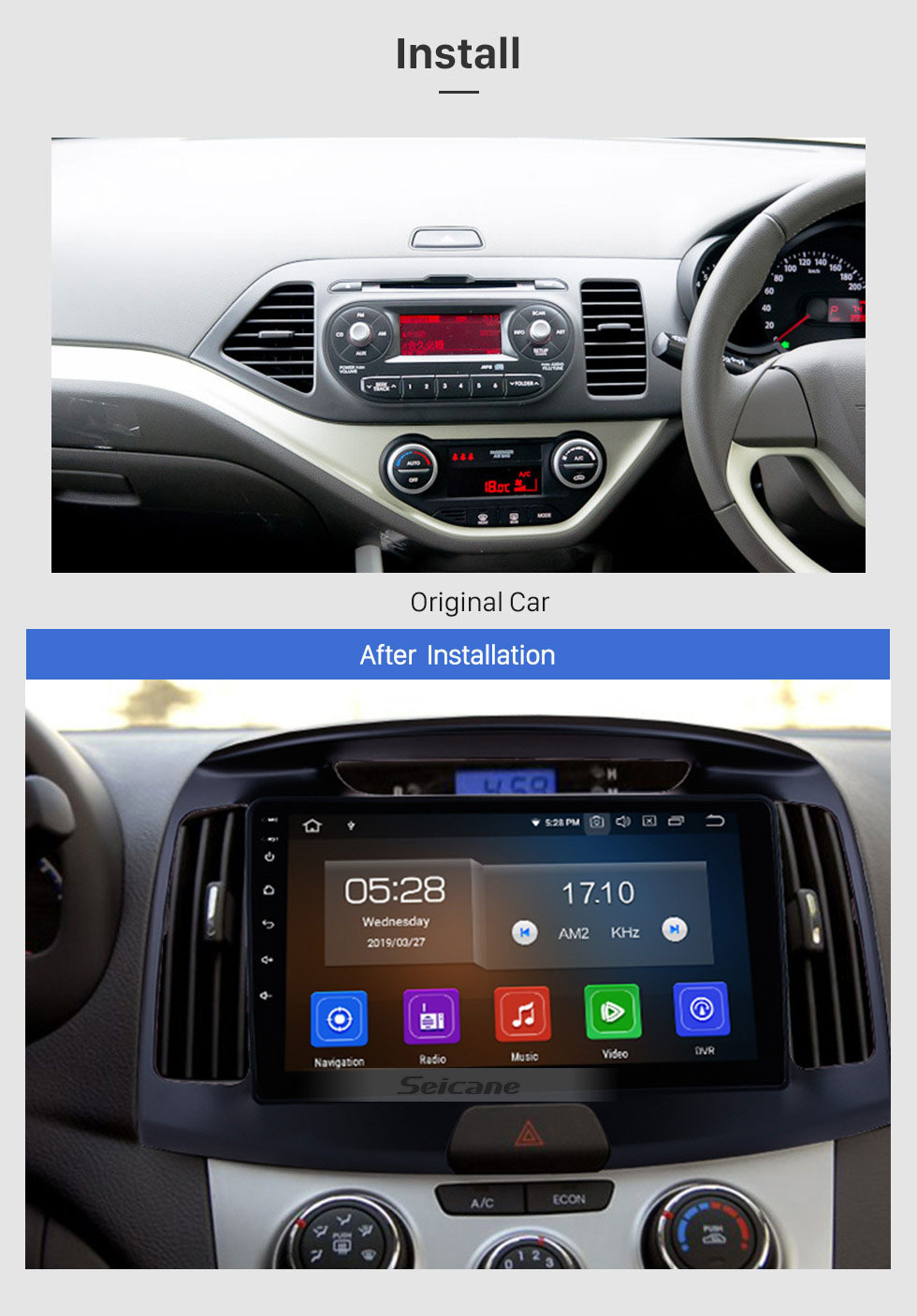 Seicane 9 pulgadas 2011-2016 Hyundai Elantra Android 9.0 HD Pantalla táctil GPS Sistema de navegación multimedia Reproductor multimedia Bluetooth Radio Soporte DVR OBD II 3G / 4G WiFi Cámara trasera Control del volante Seicane 9 pulgadas 2011-2016 Hyundai Elantra Android 9.0 HD Pantalla táctil GPS Sistema de navegación multimedia Reproductor multimedia Bluetooth Radio Soporte DVR OBD II 3G / 4G WiFi Cámara trasera Control del volante