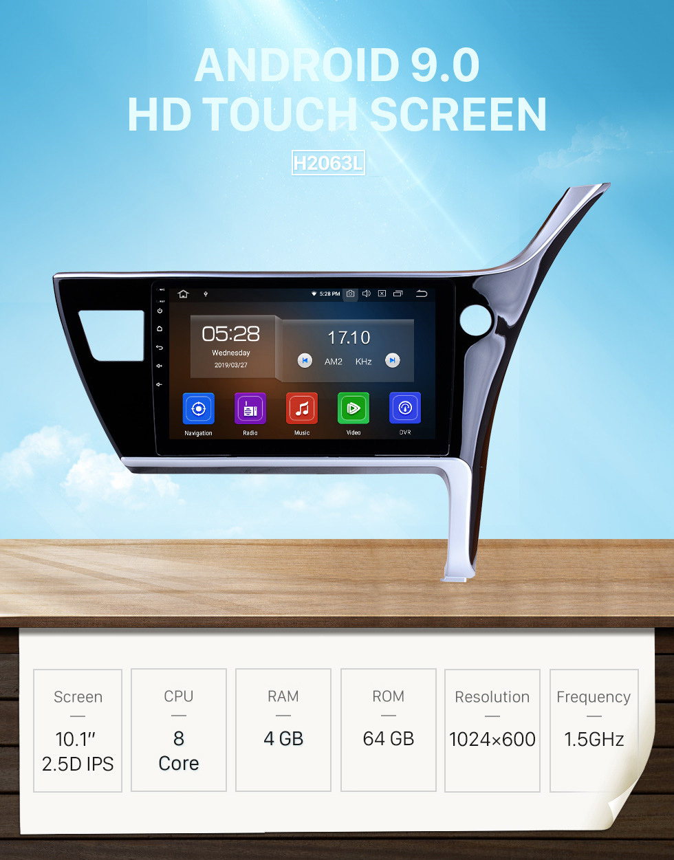 Seicane 10,1 pouces HD écran tactile radio système de navigation GPS pour 2017 Toyota Corolla main droite Android 9.0 conduite voiture unité de la tête Soutien au volant Contrôle Bluetooth Vedio Carplay 3G / 4G Wifi DVR Seicane 10,1 pouces HD écran tactile radio système de navigation GPS pour 2017 Toyota Corolla main droite Android 9.0 conduite voiture unité de la tête Soutien au volant Contrôle Bluetooth Vedio Carplay 3G / 4G Wifi DVR