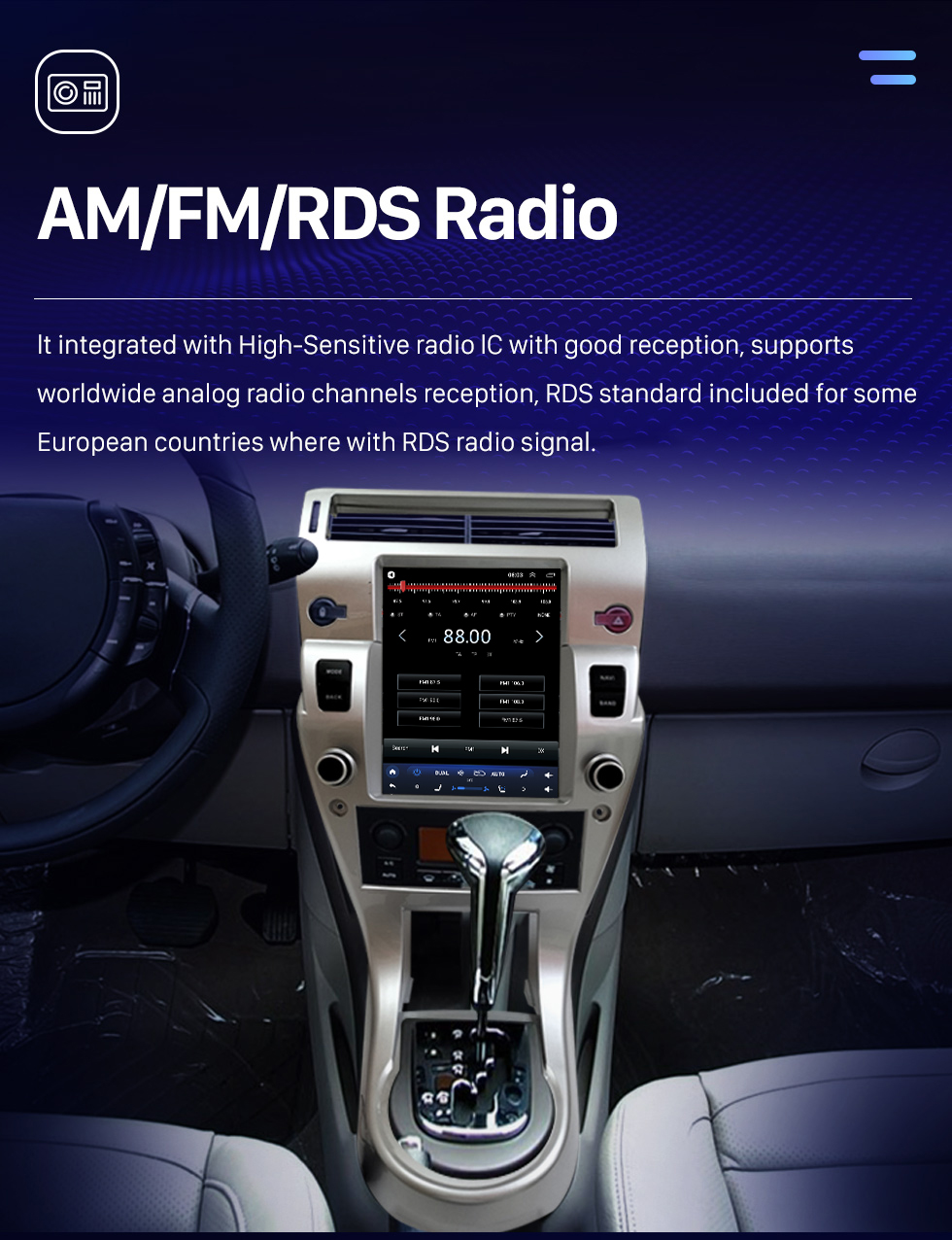 Seicane HD Touchscreen 9,7 Zoll Android 10.0 für 2008-2011 Peugeot C-QUATRE Radio GPS Navigationssystem Bluetooth Carplay Unterstützung Rückfahrkamera DVR Lenkradsteuerung TPMS