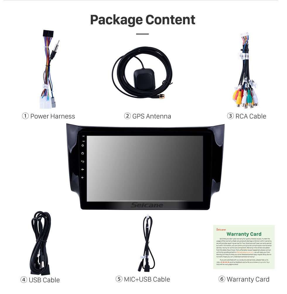 Seicane 10,1 Zoll HD Touchscreen Android 9.0 Radio GPS Navigationssystem für 2012 2013 2014 2015 2016 NISSAN SYLPHY Unterstützung Bluetooth 3G / 4G WiFi TPM OBD2 DVR Rückfahrkamera USB Seicane 10,1 Zoll HD Touchscreen Android 9.0 Radio GPS Navigationssystem für 2012 2013 2014 2015 2016 NISSAN SYLPHY Unterstützung Bluetooth 3G / 4G WiFi TPM OBD2 DVR Rückfahrkamera USB