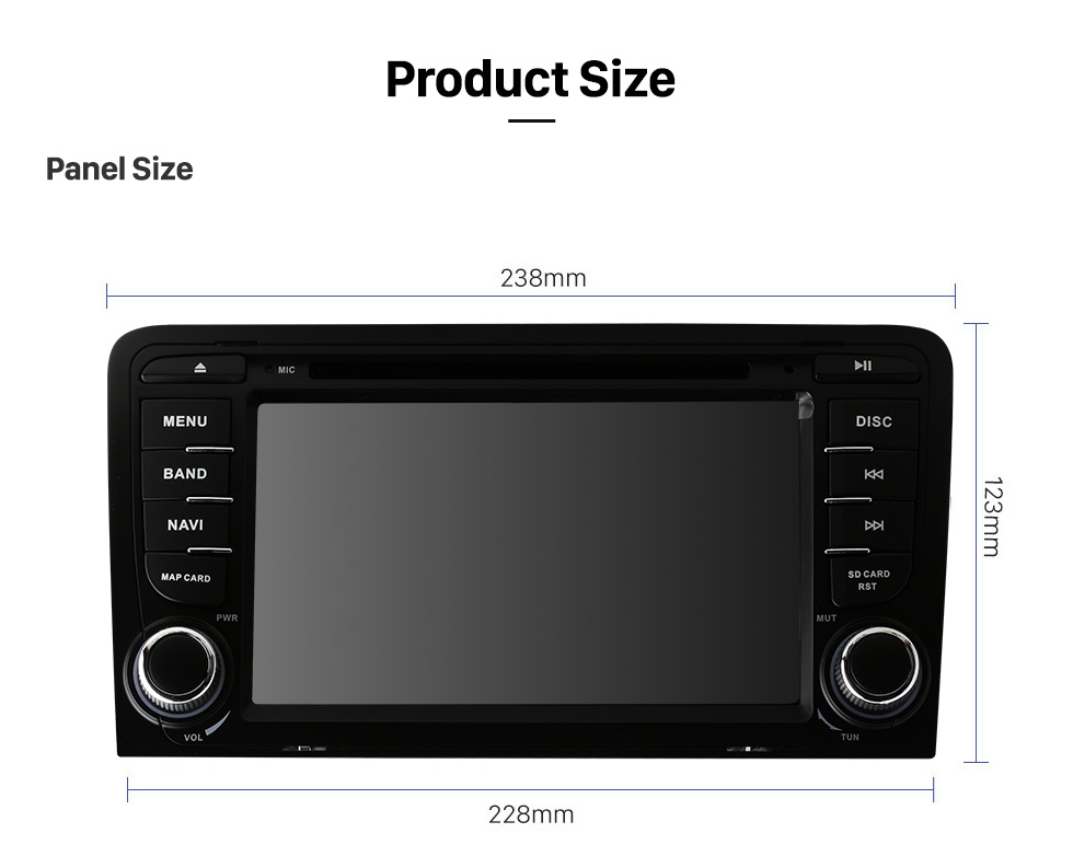 Seicane Сенсорный экран HD 7 дюймов Android 11.0 для Audi A3 2011 года Радио с системой GPS-навигации Carplay Поддержка Bluetooth Цифровое телевидение