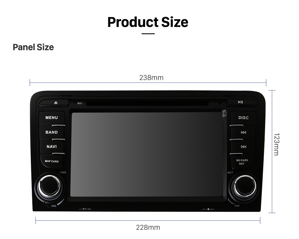 Seicane Écran tactile HD 7 pouces Android 11.0 pour 2011 Audi A3 Radio avec système de navigation GPS Prise en charge Carplay Bluetooth TV numérique