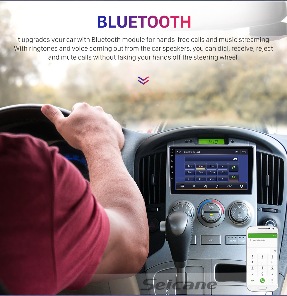 Seicane Android 10.0 Carplay 9 Zoll 1920*720 Full-Fit-Bildschirm für 2007 2008 2009–2015 HYUNDAI PARTAON STAREX/H1 GPS-Navigationsradio mit HD-Touchscreen Seicane Android 10.0 Carplay 9 Zoll 1920*720 Full-Fit-Bildschirm für 2007 2008 2009–2015 HYUNDAI PARTAON STAREX/H1 GPS-Navigationsradio mit HD-Touchscreen