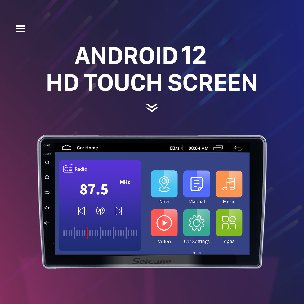 Seicane Android 10.0 Carplay 9 Zoll 1920*720 Full-Fit-Bildschirm für 2007 2008 2009–2015 HYUNDAI PARTAON STAREX/H1 GPS-Navigationsradio mit HD-Touchscreen