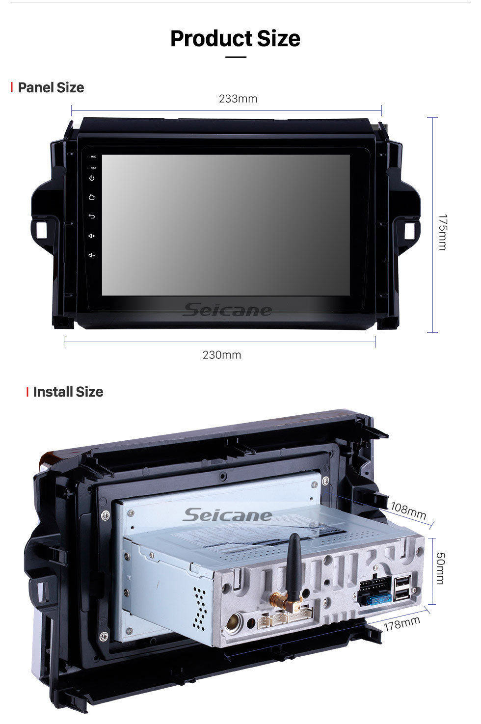 Seicane 9 inch Android 9.0 HD Touchscreen auto stereo GPS Radio GPS Navigation System For 2016-2018 Toyota Fortuner Bluetooth Support DVR Vedio Carplay 3G/4G WIFI Steering Wheel Control Seicane 9 inch Android 9.0 HD Touchscreen auto stereo GPS Radio GPS Navigation System For 2016-2018 Toyota Fortuner Bluetooth Support DVR Vedio Carplay 3G/4G WIFI Steering Wheel Control