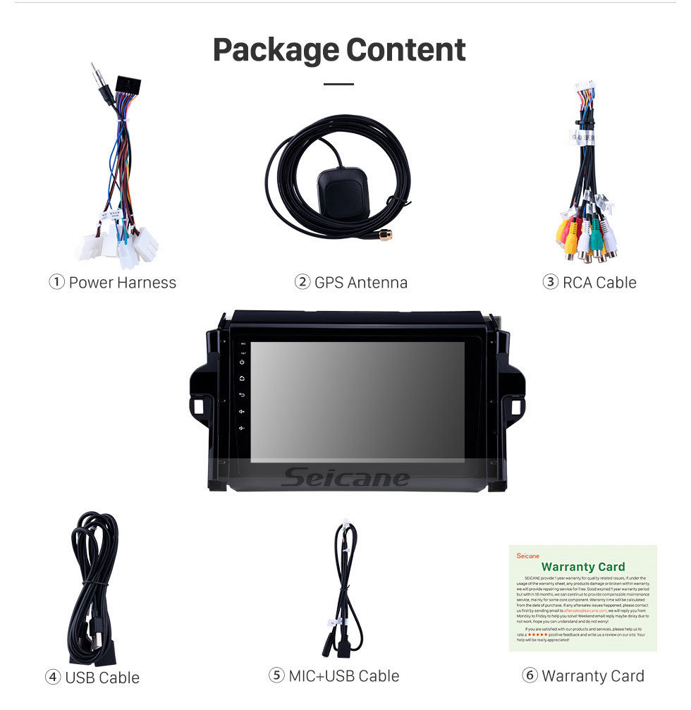 Seicane 9 inch Android 9.0 HD Touchscreen auto stereo GPS Radio GPS Navigation System For 2016-2018 Toyota Fortuner Bluetooth Support DVR Vedio Carplay 3G/4G WIFI Steering Wheel Control Seicane 9 inch Android 9.0 HD Touchscreen auto stereo GPS Radio GPS Navigation System For 2016-2018 Toyota Fortuner Bluetooth Support DVR Vedio Carplay 3G/4G WIFI Steering Wheel Control