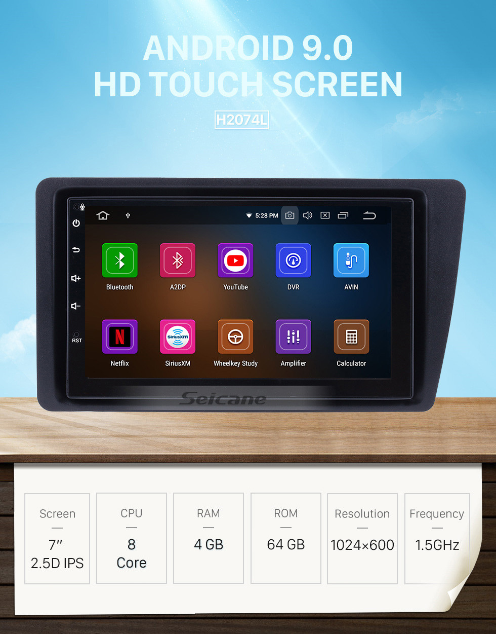 Seicane Multi-Touch-Android 9.0-Hauptgerät GPS für Honda Honda Civic 2001-2005 mit Radio RDS 3G WiFi Bluetooth 1080P Spiegel Link OBD2 Seicane Multi-Touch-Android 9.0-Hauptgerät GPS für Honda Honda Civic 2001-2005 mit Radio RDS 3G WiFi Bluetooth 1080P Spiegel Link OBD2
