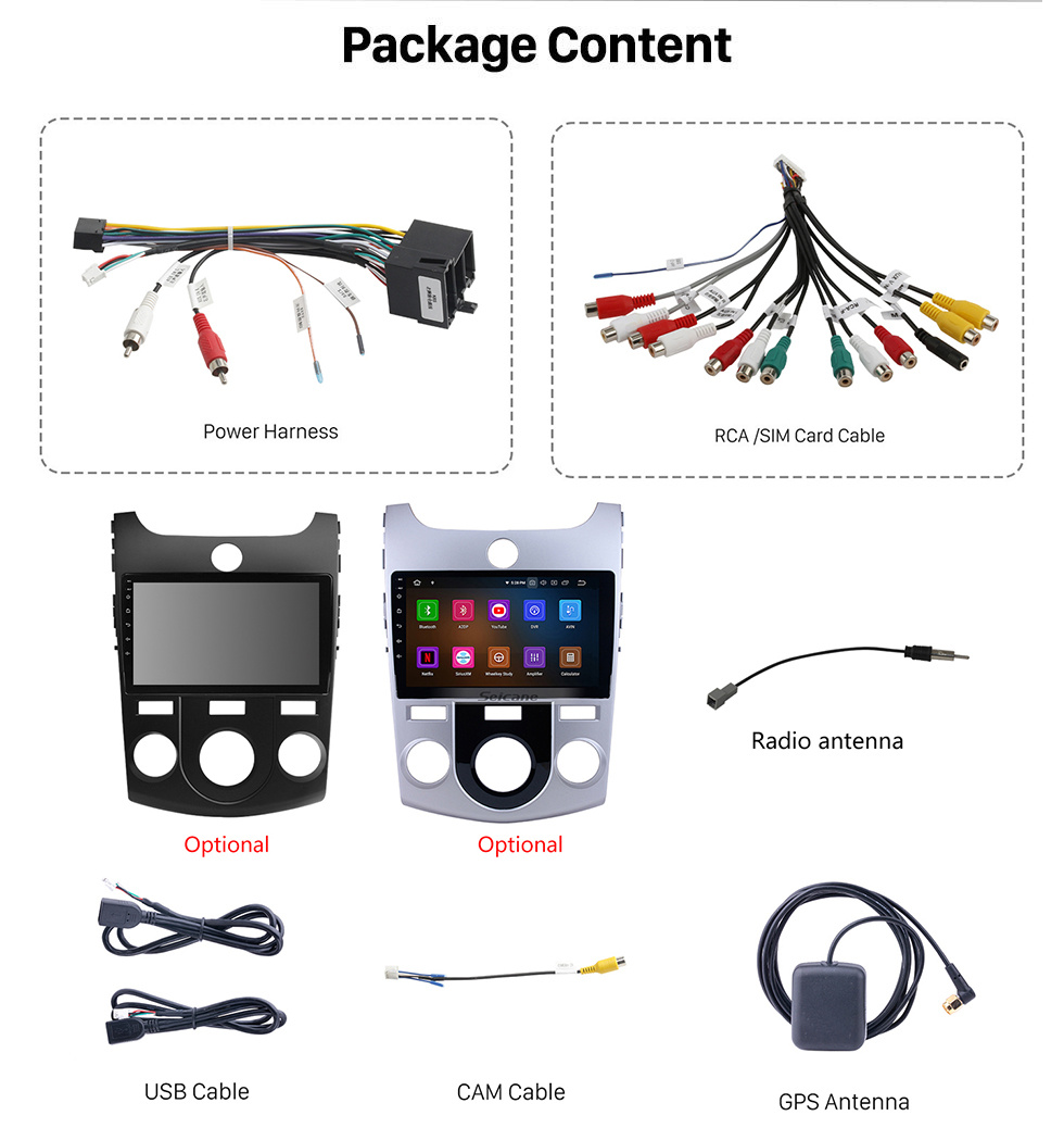 Seicane Pantalla táctil HD de 9 pulgadas para 2011 2012 2013-2017 KIA FORTE MANUAL AC GPS Navi Bluetooth Radio de coche Reparación de radio de coche Soporte HD TV digital Seicane Pantalla táctil HD de 9 pulgadas para 2011 2012 2013-2017 KIA FORTE MANUAL AC GPS Navi Bluetooth Radio de coche Reparación de radio de coche Soporte HD TV digital
