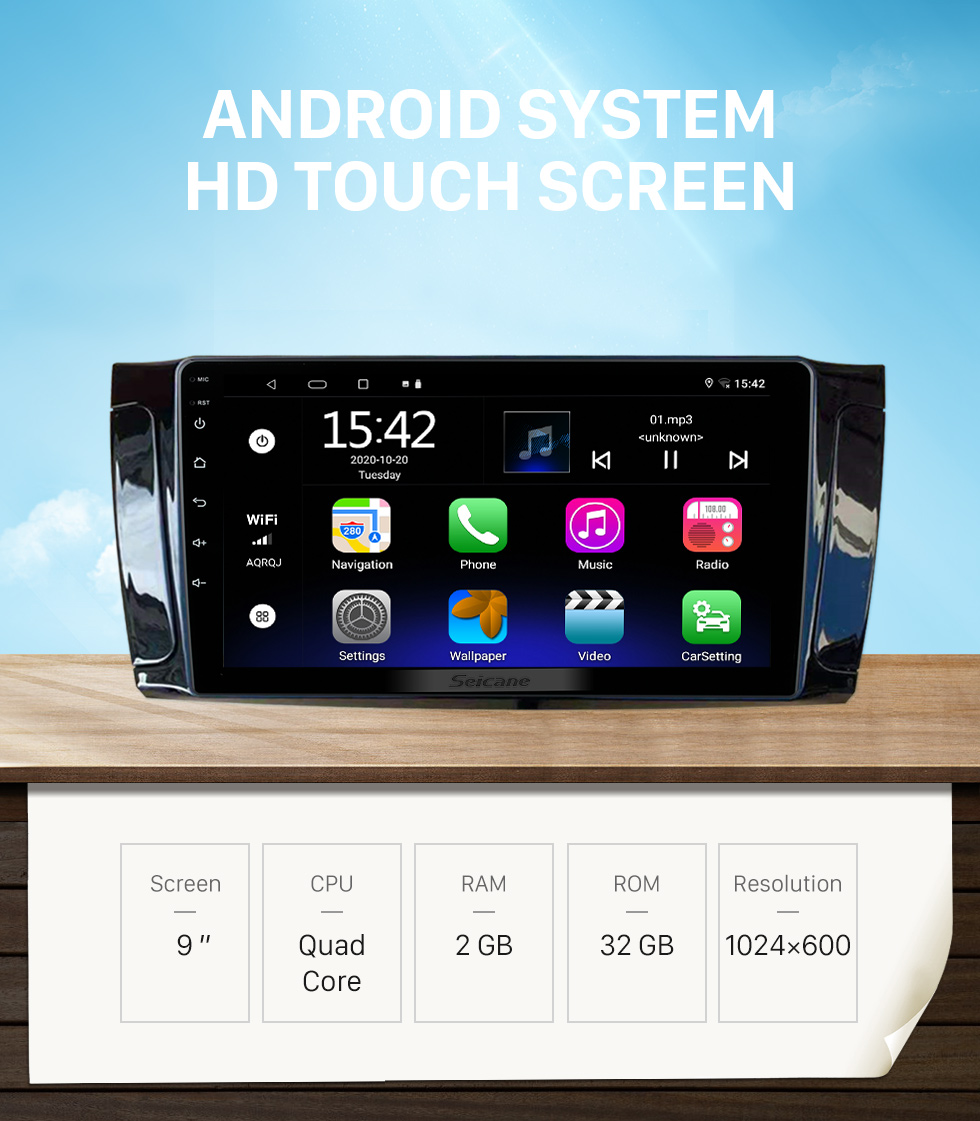 Seicane 9 pouces Android 10.0 Radio IPS Système de navigation GPS plein écran pour TOYOTA TUNDRA 2014 avec RDS 3G WiFi Bluetooth Support OBD2 Commande au volant DVR Seicane 9 pouces Android 10.0 Radio IPS Système de navigation GPS plein écran pour TOYOTA TUNDRA 2014 avec RDS 3G WiFi Bluetooth Support OBD2 Commande au volant DVR