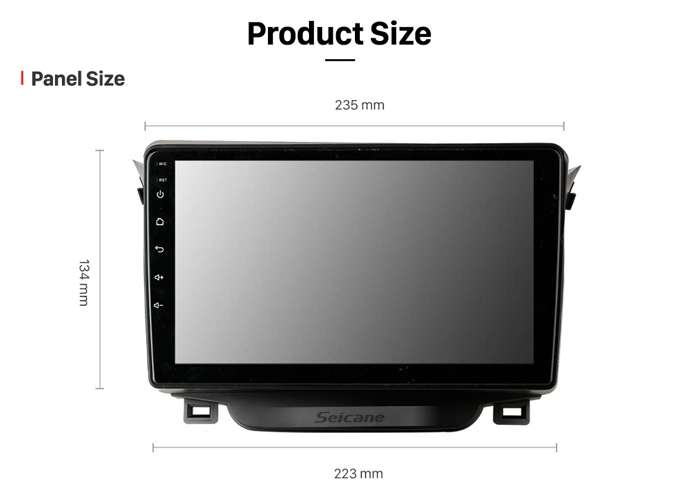Seicane Android 13.0 pour 2015 Radio de navigation GPS Bluetooth Hyundai I30 avec écran tactile HD 9 pouces Prise en charge USB AUX Carplay WIFI AHD caméra TPMS DVR OBD2