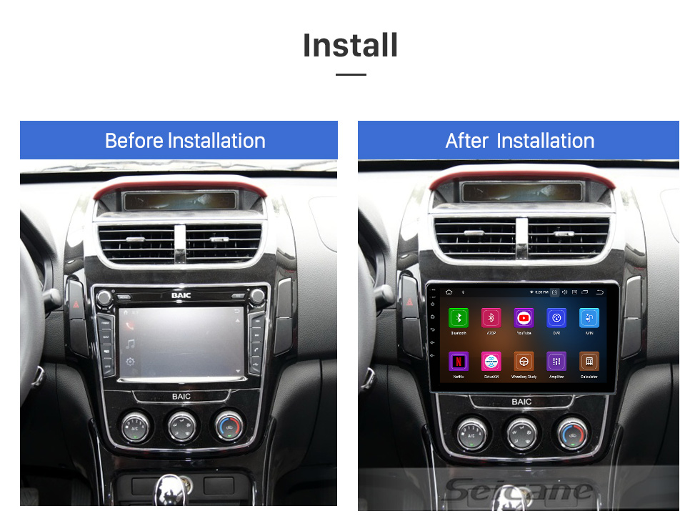 Seicane OEM Android 11.0 pour 2018 ROVER MG6 Radio avec Bluetooth 9 pouces HD Écran tactile Système de navigation GPS Carplay support DSP