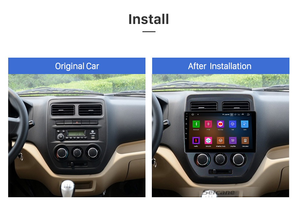 Seicane OEM Android 11.0 para 2014-2021 FOTON SHIDAI KANGRUI H1 / H2 / H3 Radio con Bluetooth Pantalla táctil HD de 9 pulgadas Sistema de navegación GPS Soporte Carplay DSP