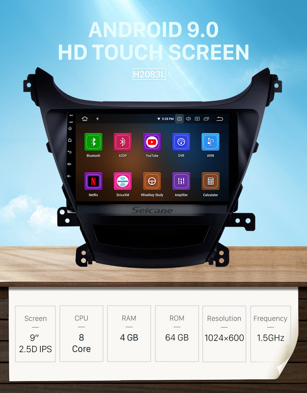 Seicane 9 inch Android 9.0 HD Touch Screen Radio for 2014-2015 Hyundai Elantra with GPS Navigation system Bluetooth USB WIFI OBD2 TPMS Mirror Link Rearview Camera Seicane 9 inch Android 9.0 HD Touch Screen Radio for 2014-2015 Hyundai Elantra with GPS Navigation system Bluetooth USB WIFI OBD2 TPMS Mirror Link Rearview Camera