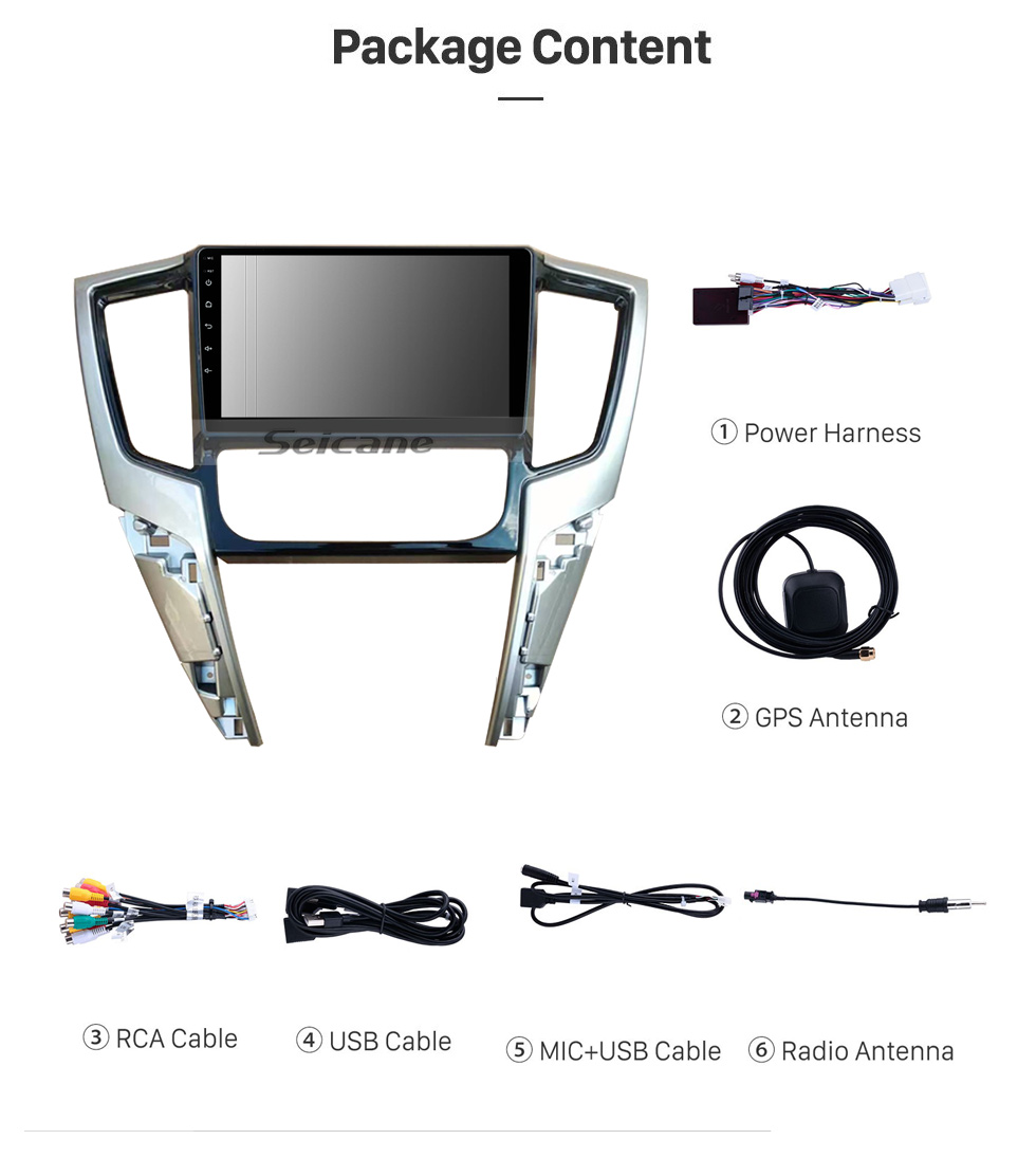 Seicane Android 11.0 de 9 polegadas para 2015-2018 FOTON VIEW V3 / V5 Sistema de navegação GPS por rádio com tela sensível ao toque Bluetooth HD com suporte para Carplay SWC DAB + OBD II