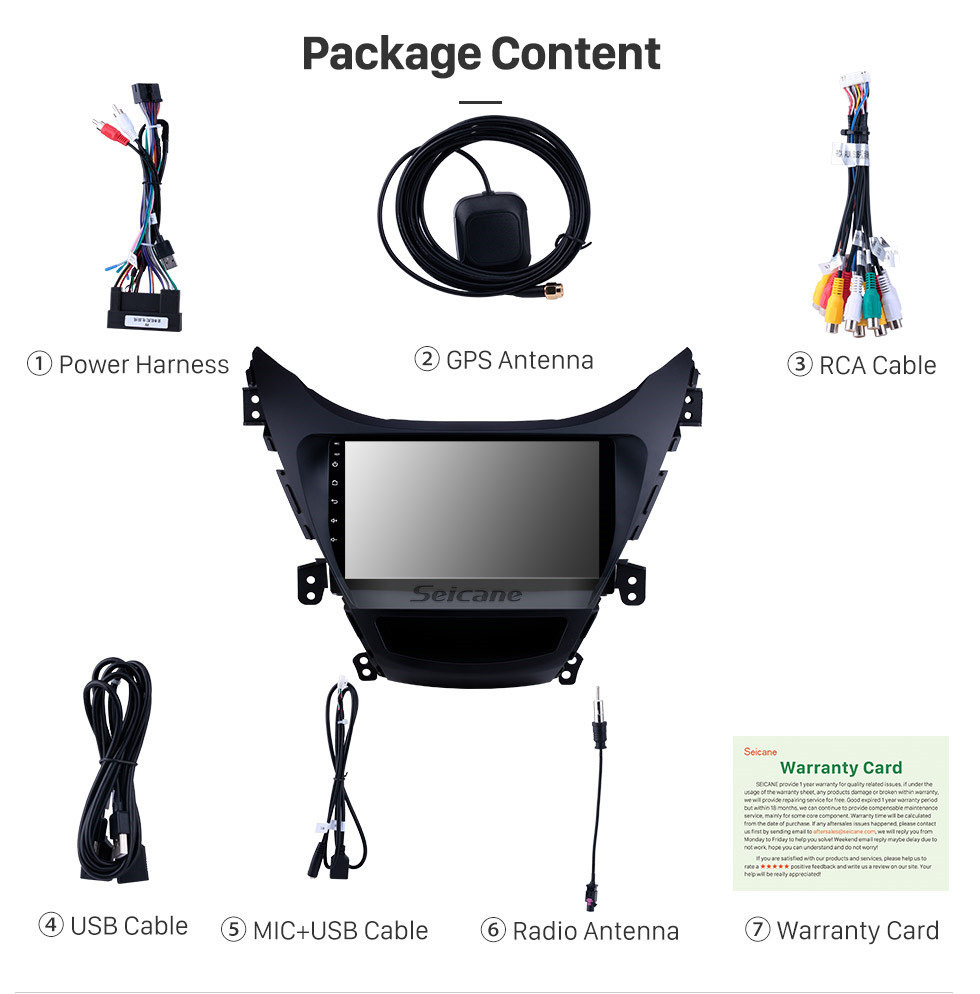 Seicane 9 inch Android 9.0 DVD GPS Stereo for2011 2012 2013 Hyundai Elantra with Radio Bluetooth Music Mirror Link OBD2 Backup Camera Steering Wheel Control Seicane 9 inch Android 9.0 DVD GPS Stereo for2011 2012 2013 Hyundai Elantra with Radio Bluetooth Music Mirror Link OBD2 Backup Camera Steering Wheel Control