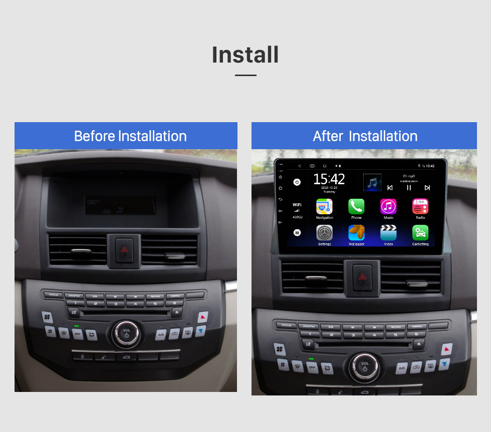 Seicane 9 Zoll Android 10.0 für 2012-2015 LIFAN 720 Radio GPS-Navigationssystem mit HD-Touchscreen Bluetooth-Unterstützung Carplay OBD2