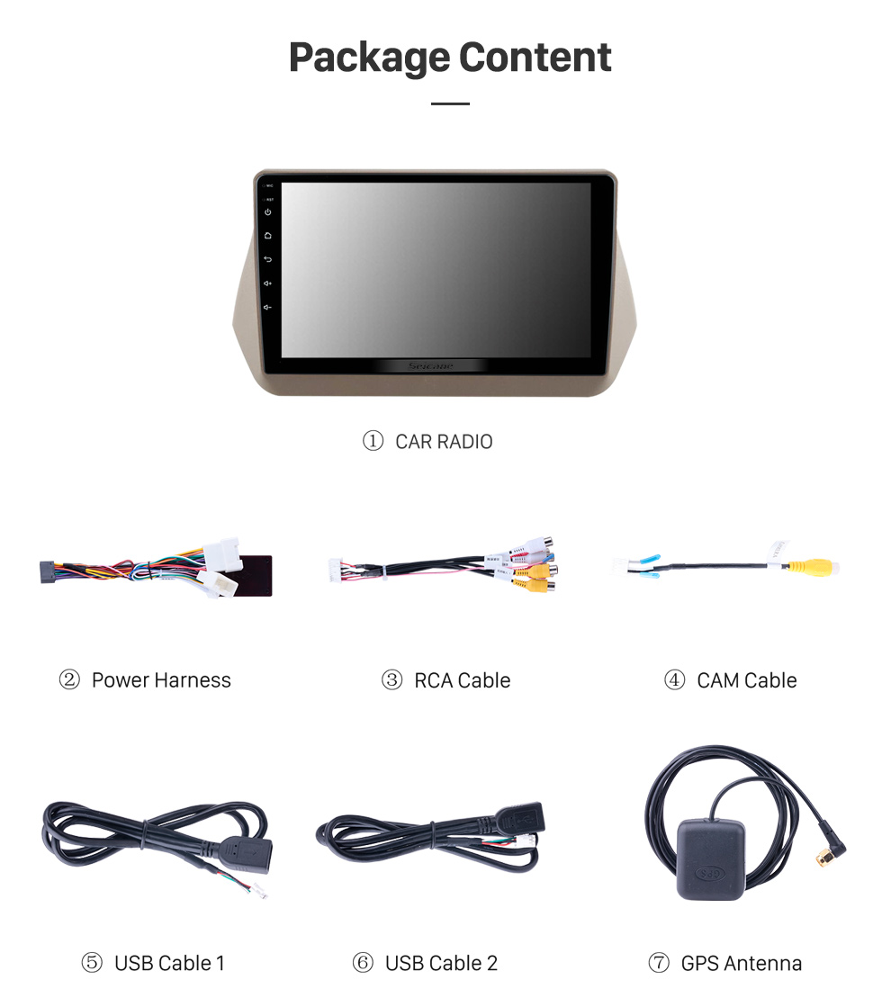 Seicane OEM de 9 polegadas Android 10.0 para 2001-2004 MITSUBISHI SAVRIN Rádio com Bluetooth HD Touchscreen Sistema de navegação GPS compatível com Carplay DAB +