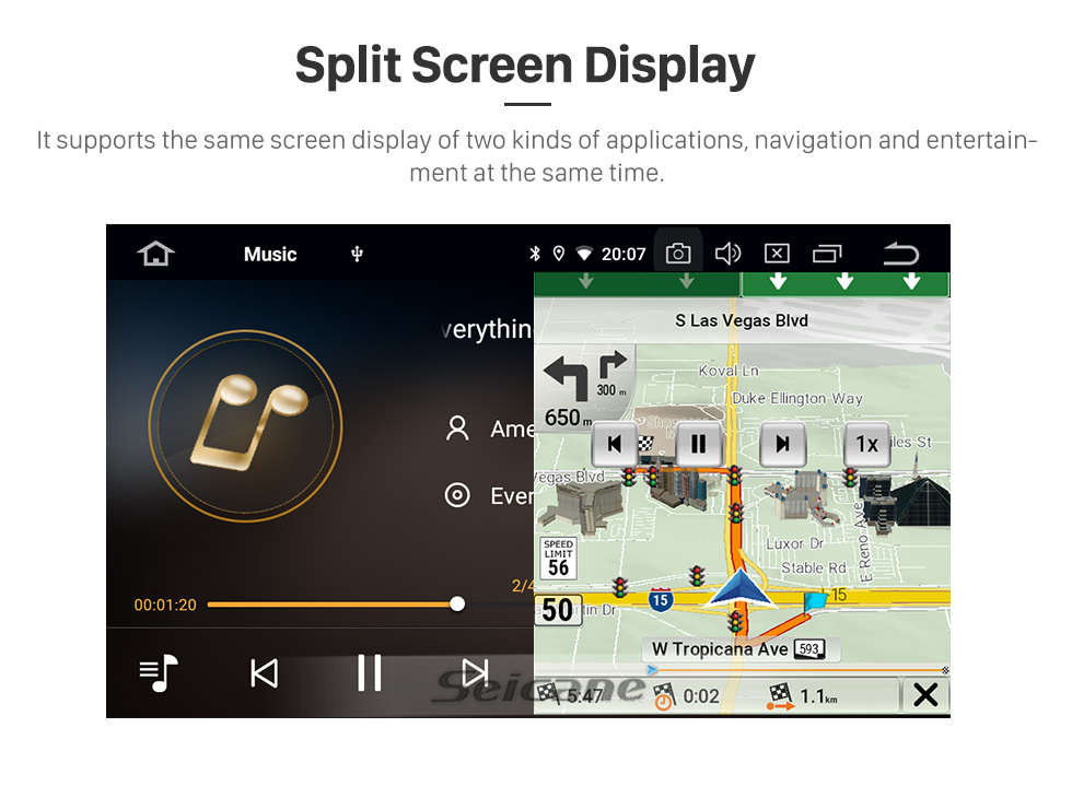 Seicane OEM 10,1-дюймовый Android 11.0 Radio для 2006-2015 TOYOTA LAND CRUISER Bluetooth HD с сенсорным экраном Поддержка GPS-навигации Carplay Задняя камера TPMS