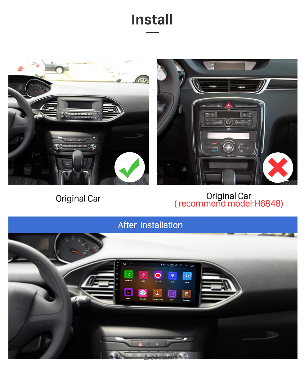 Seicane Radio OEM 10,1 pouces Android 11.0 pour 2006-2015 TOYOTA LAND CRUISER Bluetooth HD Écran tactile Prise en charge de la navigation GPS Carplay Caméra arrière TPMS