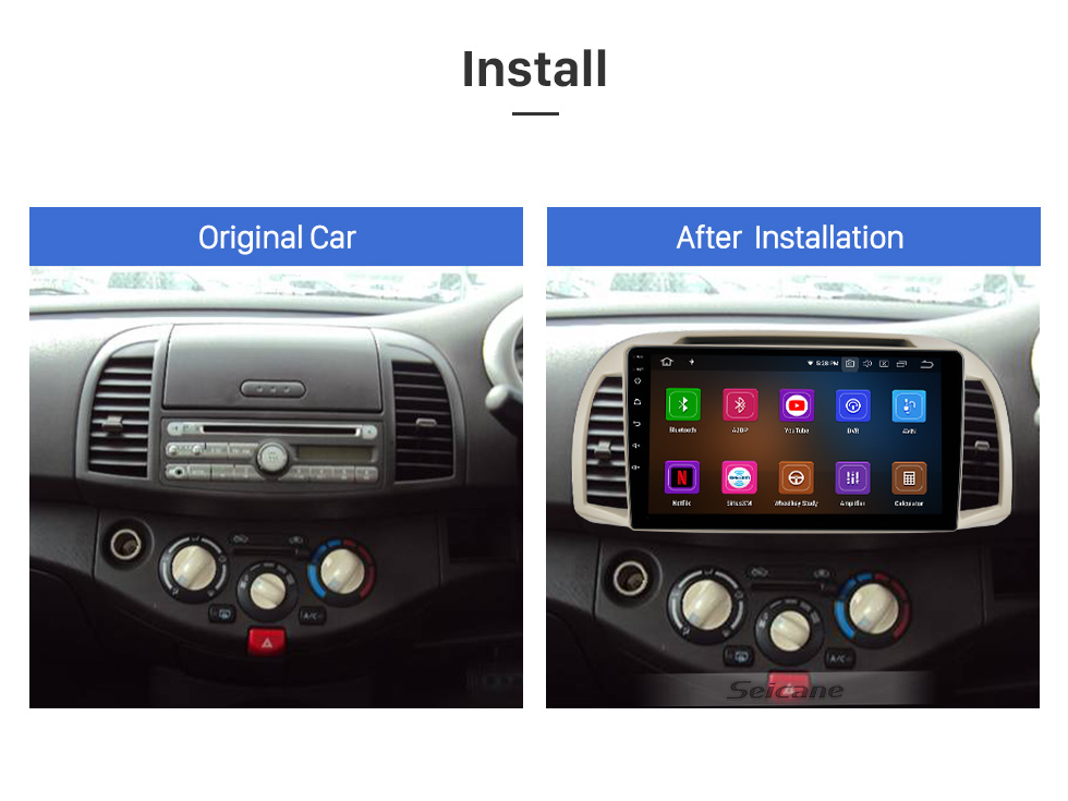 Seicane Android 11.0 de 9 pulgadas para FIAT VIAGGIO 2012-2017 / 2014-2017 FIAT OTTIMO Radio Sistema de navegación GPS con pantalla táctil HD WIFI Soporte Bluetooth Carplay OBD2 TPMS DAB +
