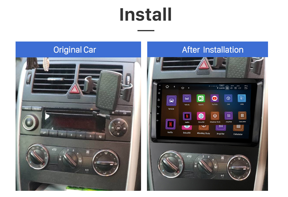 Seicane 9 Zoll Android 12.0 für 2004-2012 BENZ B200/A-KLASSE (W169)/ B-KLASSE (W245) GPS-Navigationsradio mit Touchscreen Bluetooth AUX-Unterstützung OBD2 DVR Carplay Seicane 9 Zoll Android 12.0 für 2004-2012 BENZ B200/A-KLASSE (W169)/ B-KLASSE (W245) GPS-Navigationsradio mit Touchscreen Bluetooth AUX-Unterstützung OBD2 DVR Carplay