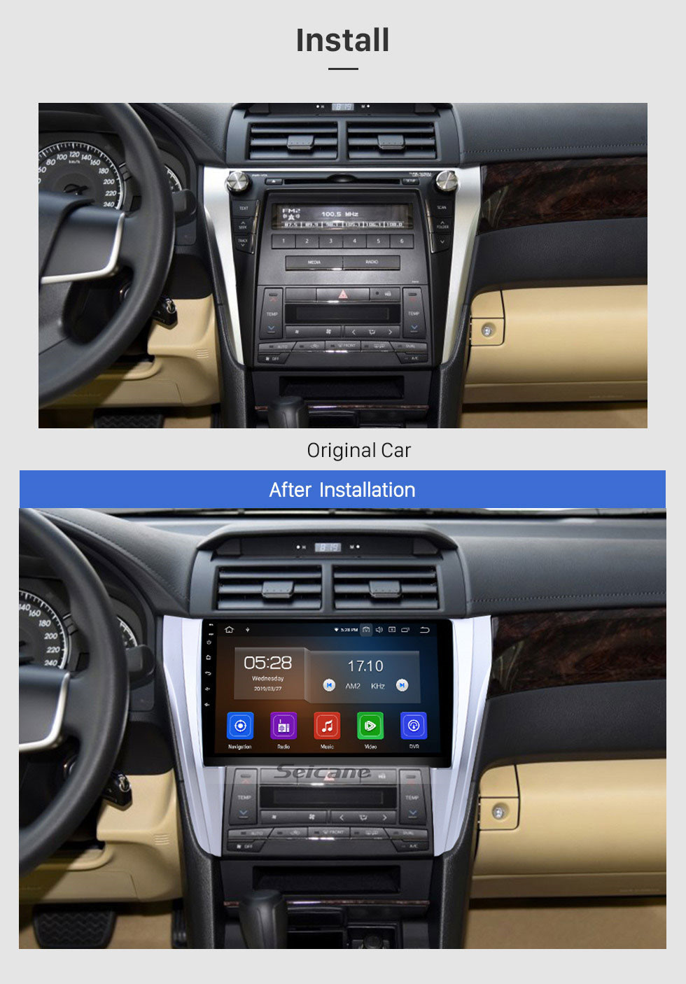 10 1 Inch Android 9 0 Gps Navigation System For 2015 Toyota