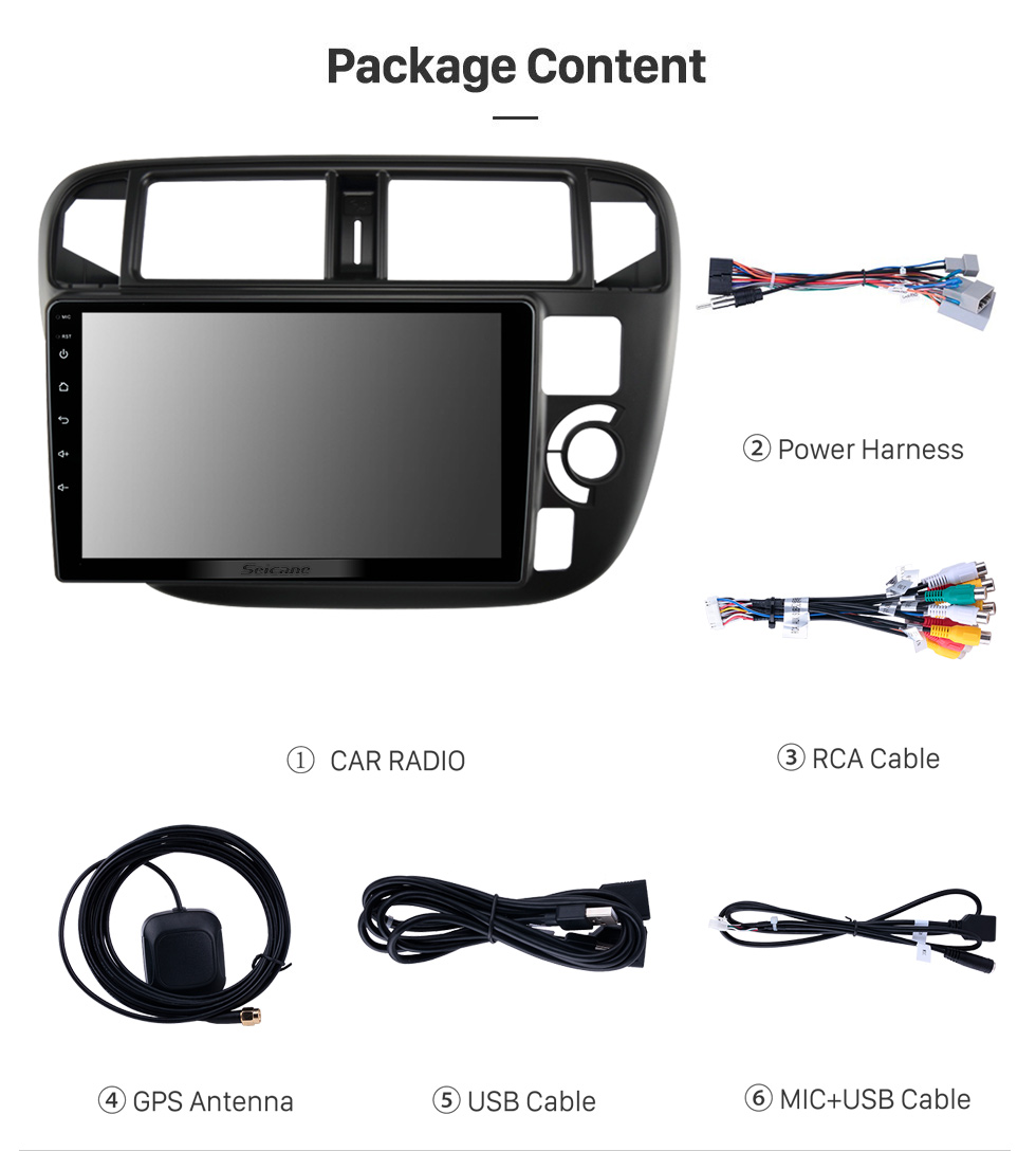 Seicane 9 pulgadas Android 11.0 para 2003-2009 TOYOTA PRADO Sistema de navegación GPS estéreo con Bluetooth OBD2 DVR HD Cámara de vista trasera con pantalla táctil