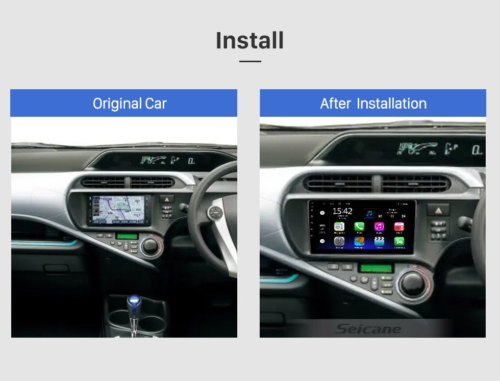 Seicane 9 inch Android 13.0 for 2018-2021 TOYOTA AQUA Stereo GPS navigation system with Bluetooth OBD2 DVR HD touch Screen Rearview Camera Seicane 9 inch Android 13.0 for 2018-2021 TOYOTA AQUA Stereo GPS navigation system with Bluetooth OBD2 DVR HD touch Screen Rearview Camera