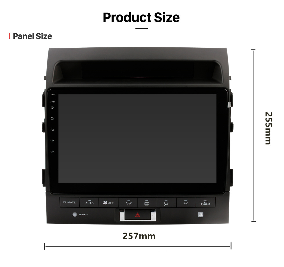 Seicane OEM 10.1 pulgadas Android 13.0 Radio para 2006-2015 TOYOTA LAND CRUISER Bluetooth HD Pantalla táctil Soporte de navegación GPS Carplay Cámara trasera TPMS