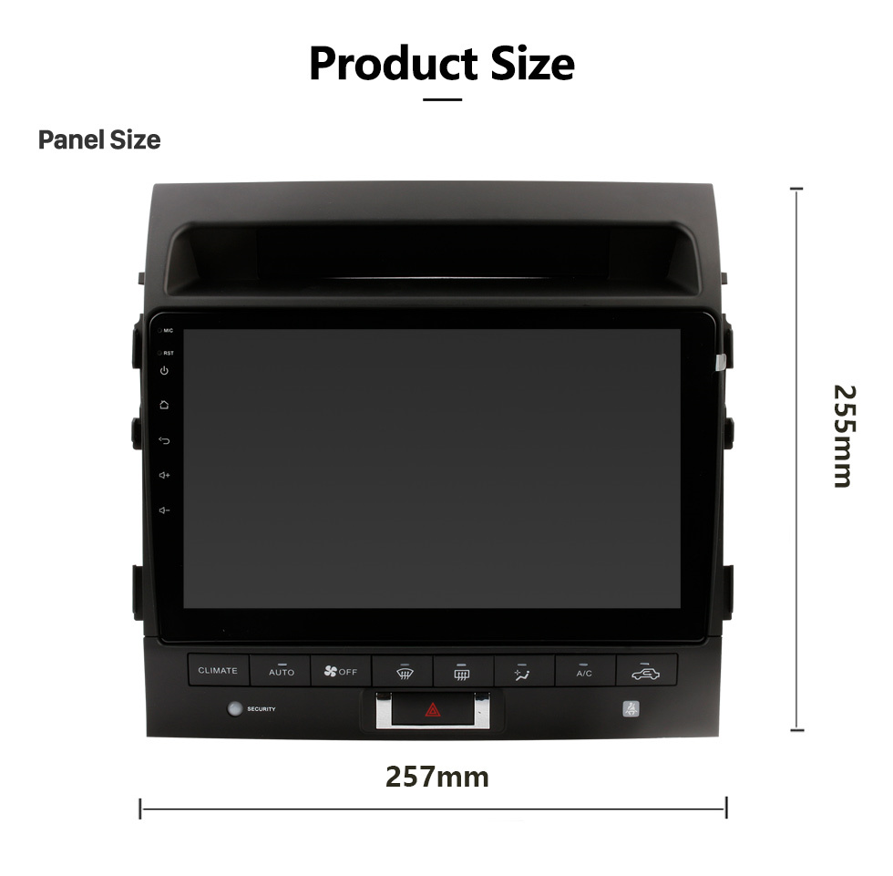 Seicane OEM 10.1 pulgadas Android 13.0 Radio para 2006-2015 TOYOTA LAND CRUISER Bluetooth HD Pantalla táctil Soporte de navegación GPS Carplay Cámara trasera TPMS