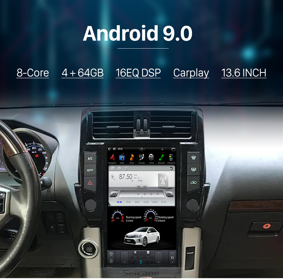 Seicane OEM 9,7 pouces Android 10.0 Radio pour 2010-2017 Volkswagen NOUVEAU Touareg Bluetooth WIFI HD Écran tactile Support de navigation GPS Carplay Caméra arrière DAB + OBD2