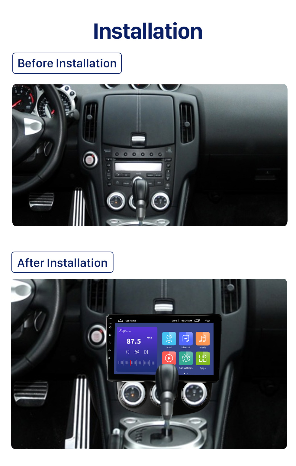 9 pulgadas Android 10.0 para 2009 2012 NISSAN 370Z Sistema de