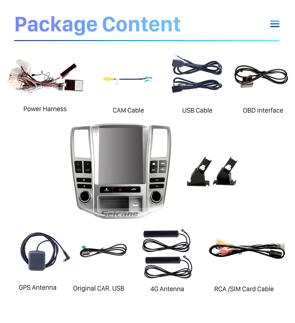 Seicane OEM 9,7 polegadas Android 10.0 para 2004-2008 Lexus RX330 RX300 RX350 RX400 Sistema de navegação GPS por rádio com tela sensível ao toque HD Suporte a Bluetooth Carplay OBD2 DVR TPMS Seicane OEM 9,7 polegadas Android 10.0 para 2004-2008 Lexus RX330 RX300 RX350 RX400 Sistema de navegação GPS por rádio com tela sensível ao toque HD Suporte a Bluetooth Carplay OBD2 DVR TPMS