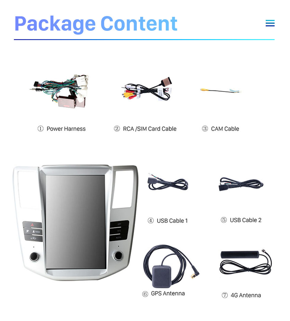 Seicane OEM 12.1 polegada android 10.0 para 2004-2008 lexus rx330 rx300 rx350 rx400 sistema de navegação gps de rádio com hd touchscreen suporte bluetooth carplay obd2 dvr tpms Seicane OEM 12.1 polegada android 10.0 para 2004-2008 lexus rx330 rx300 rx350 rx400 sistema de navegação gps de rádio com hd touchscreen suporte bluetooth carplay obd2 dvr tpms