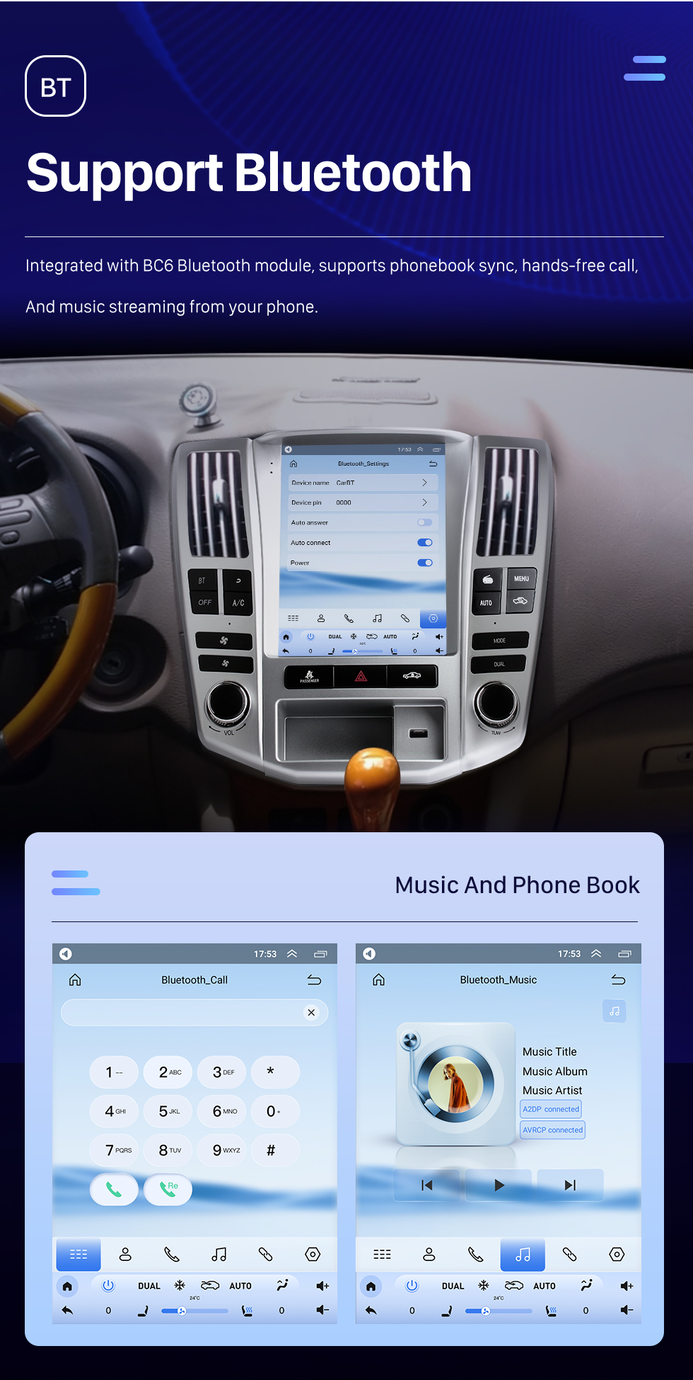 Seicane 9,7-дюймовый сенсорный экран Android 10.0 HD GPS-навигатор для Lexus RX330 RX300 RX350 RX400 2004-2008 гг. с поддержкой Bluetooth USB AUX Carplay TPMS