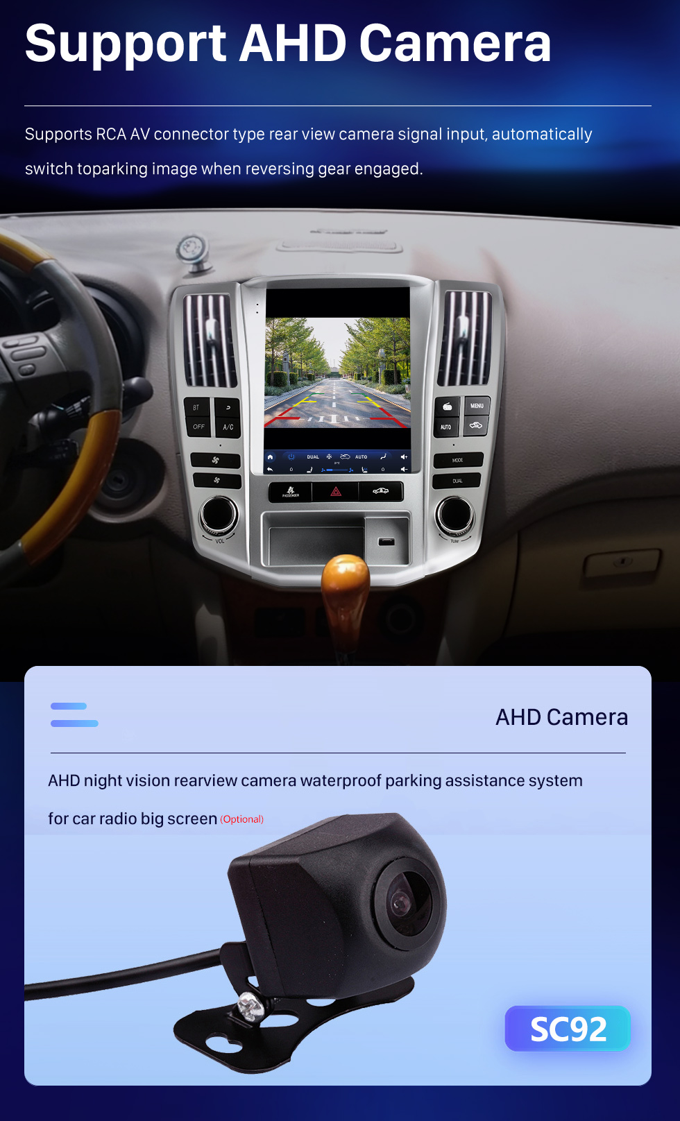 Seicane 9,7 polegadas Android 10.0 HD Touchscreen GPS Navigation Radio para 2004-2008 Lexus RX330 RX300 RX350 RX400 com Bluetooth USB AUX suporte Carplay TPMS