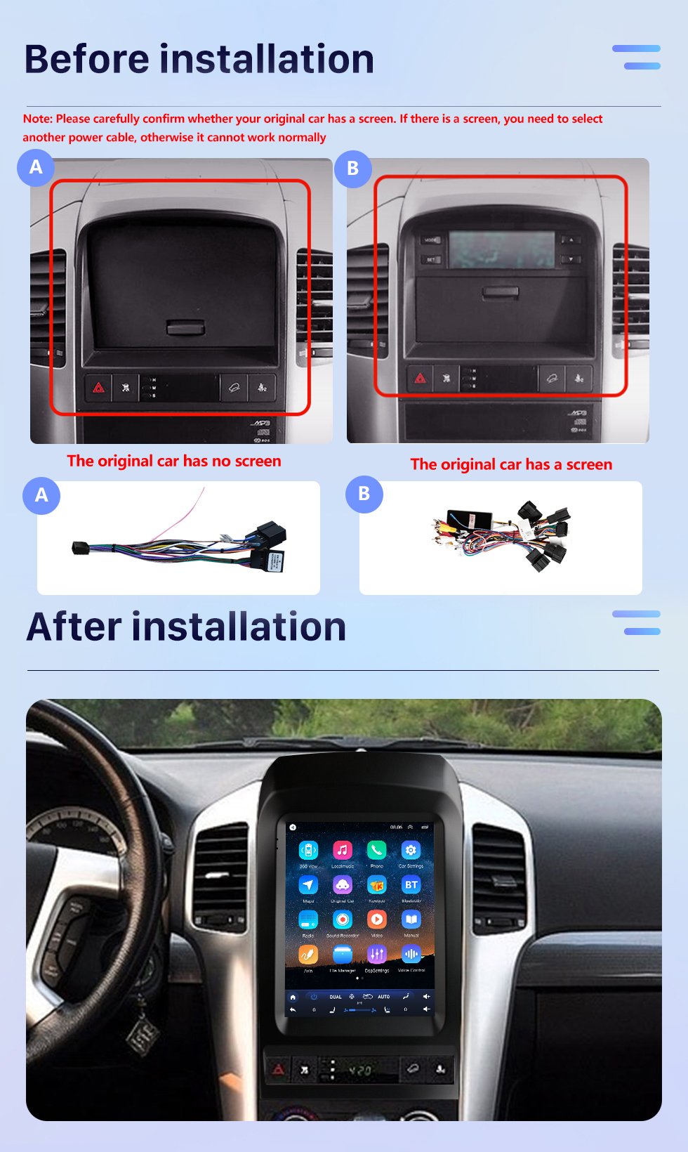 Seicane 9,7 Zoll Android 10.0 Head Unit GPS-Navigation für 2006–2012 Chevy Chevrolet Captiva USB-Radio mit USB-Bluetooth-WIFI-Unterstützung DVR OBD2 TPMS Lenkradsteuerung