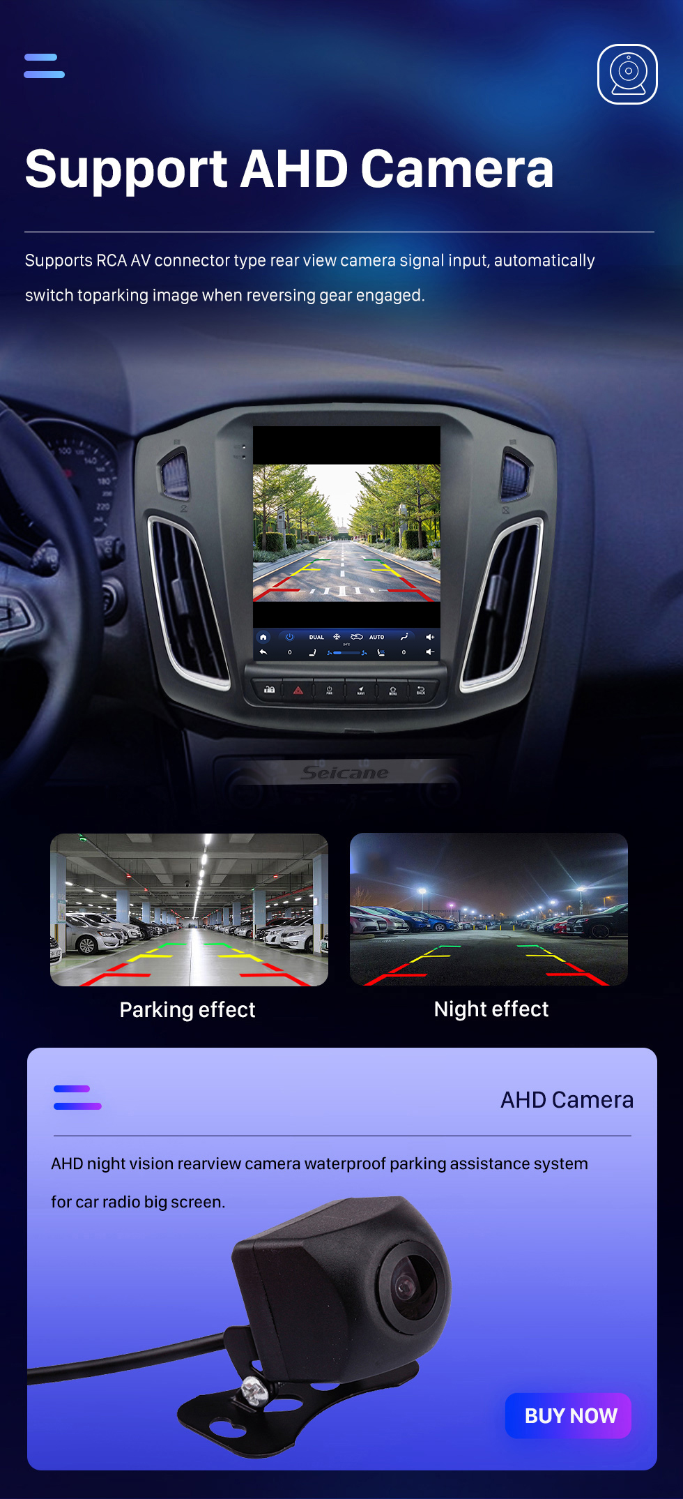 Seicane Android 10.0 для 2012-2015 Ford Focus Radio GPS-навигационная система с сенсорным экраном HD Поддержка Bluetooth Carplay OBD2 DVR TPMS