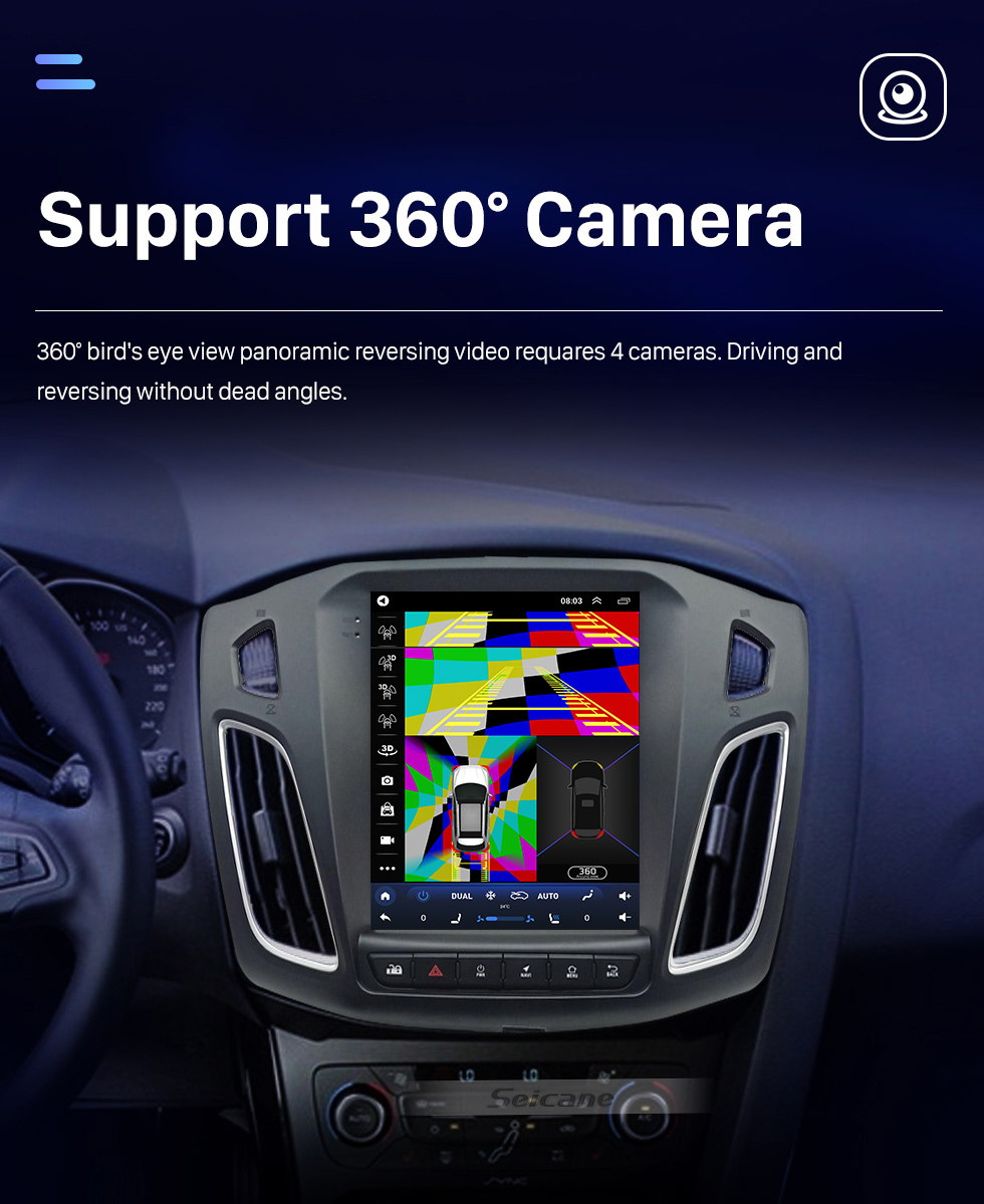 Seicane Android 10.0 для 2012-2015 Ford Focus Radio GPS-навигационная система с сенсорным экраном HD Поддержка Bluetooth Carplay OBD2 DVR TPMS