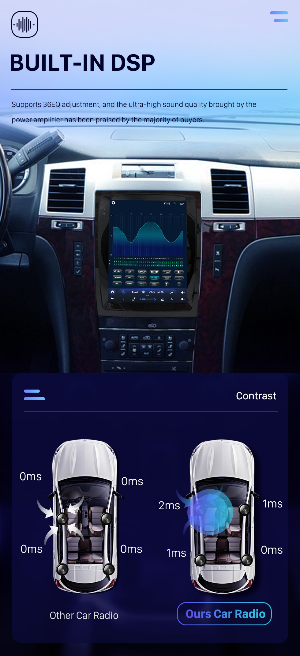 Seicane 9.7 pulgadas Android 10.0 para 2007-2013 Cadillac SLS Radio Sistema de navegación GPS con Bluetooth HD Pantalla táctil Soporte Carplay DSP SWC DVR DAB + Cámara de respaldo