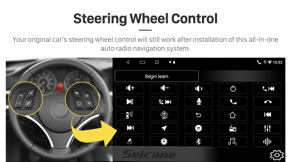 Seicane Android 10.0 de 9 pulgadas para 2005-2006 KIA CERATO Sistema de navegación GPS estéreo manual AC con cámara de visión trasera Bluetooth OBD2 DVR TPMS