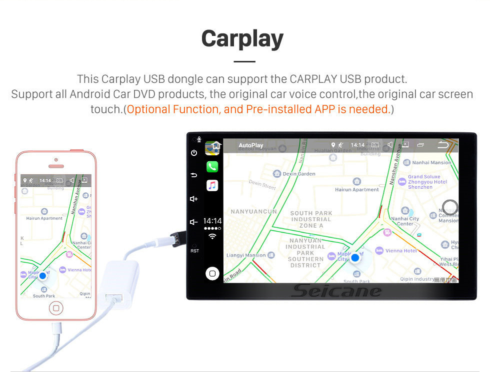 Seicane OEM 9 inch Android 10.0 for 2006 KIA CERATO Radio GPS Navigation System With HD Touchscreen Bluetooth support Carplay OBD2 DVR TPMS