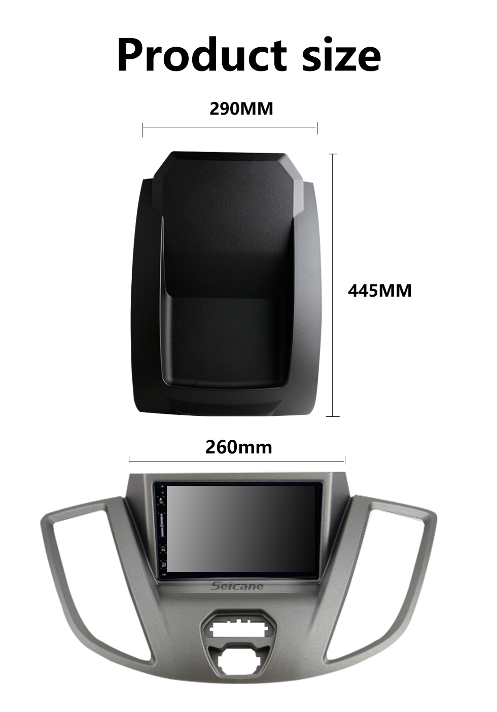 Seicane 7-Zoll-TouchSceen-Autoradio für FDRD TRANSIT 2015–2022 mit Bluetooth-Carplay-Unterstützung, Rückfahrkamera, HD-Digital-TV