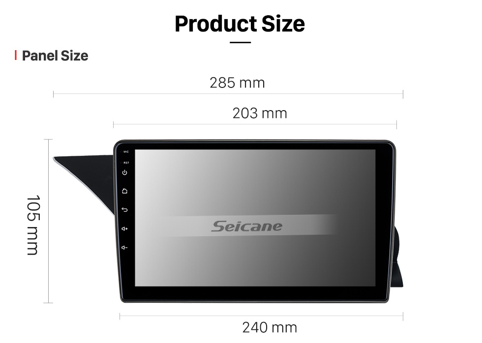 Seicane OEM 9 pouces Android 10.0 pour BENZ GLK-CLASS (X204) LHD 2012-2015 Radio avec Bluetooth HD à écran tactile Système de navigation GPS compatible Carplay DAB +